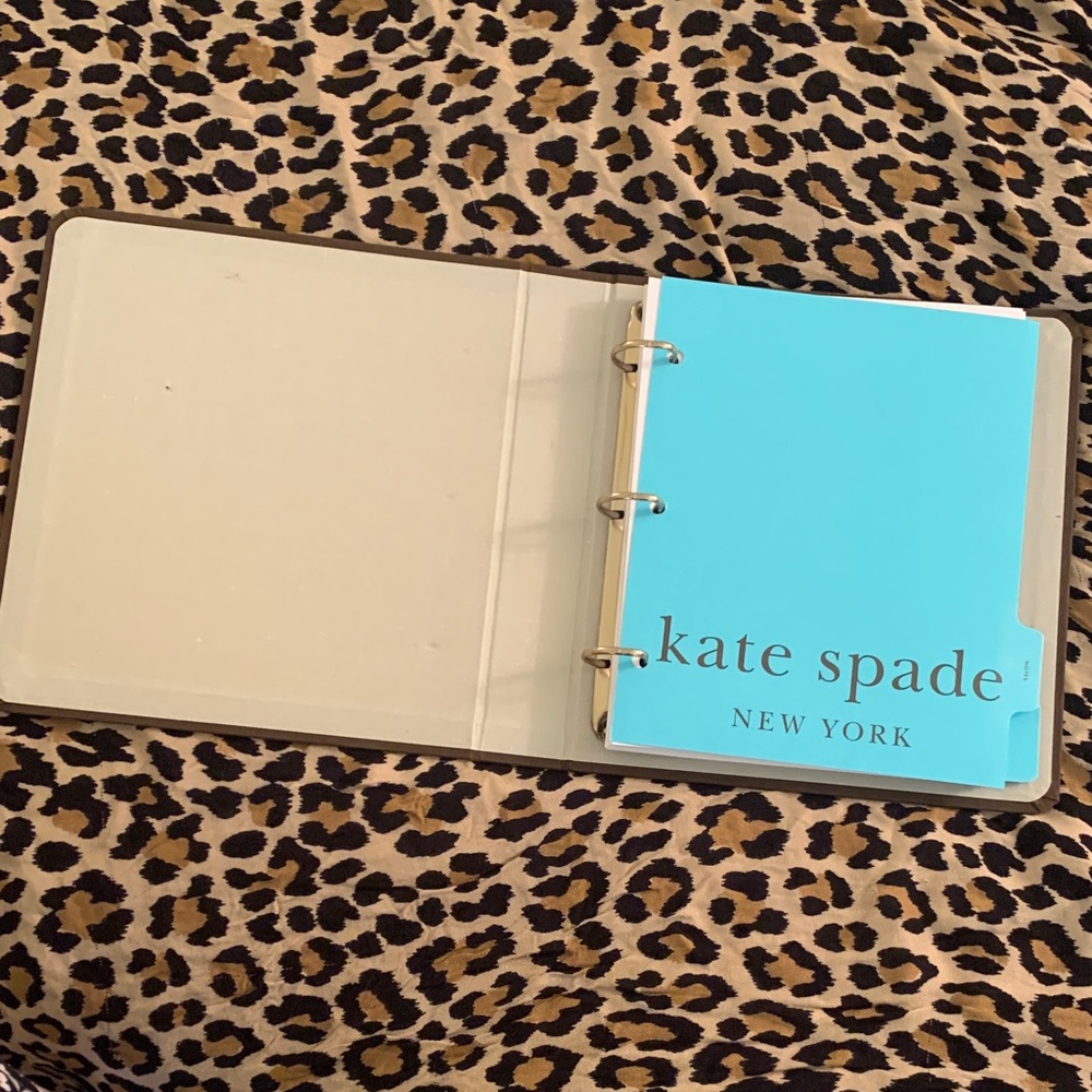 Kate Spade Turquoise Binder with Cream Interior